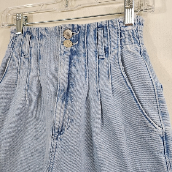 Zara Paper bag jean shorts - Picture 4 of 8
